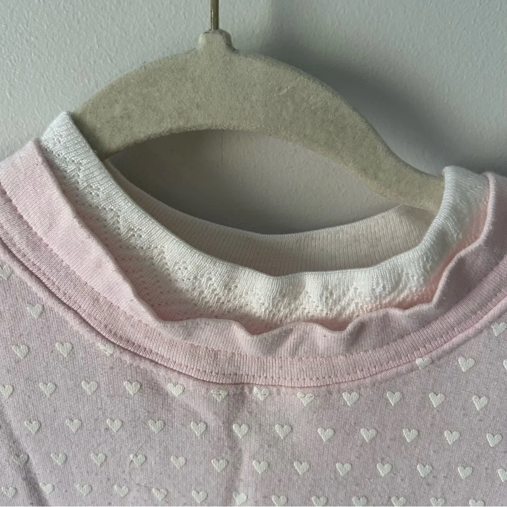 Vintage pink layered look fair isle sweatshirt XL - Picture 3 of 8